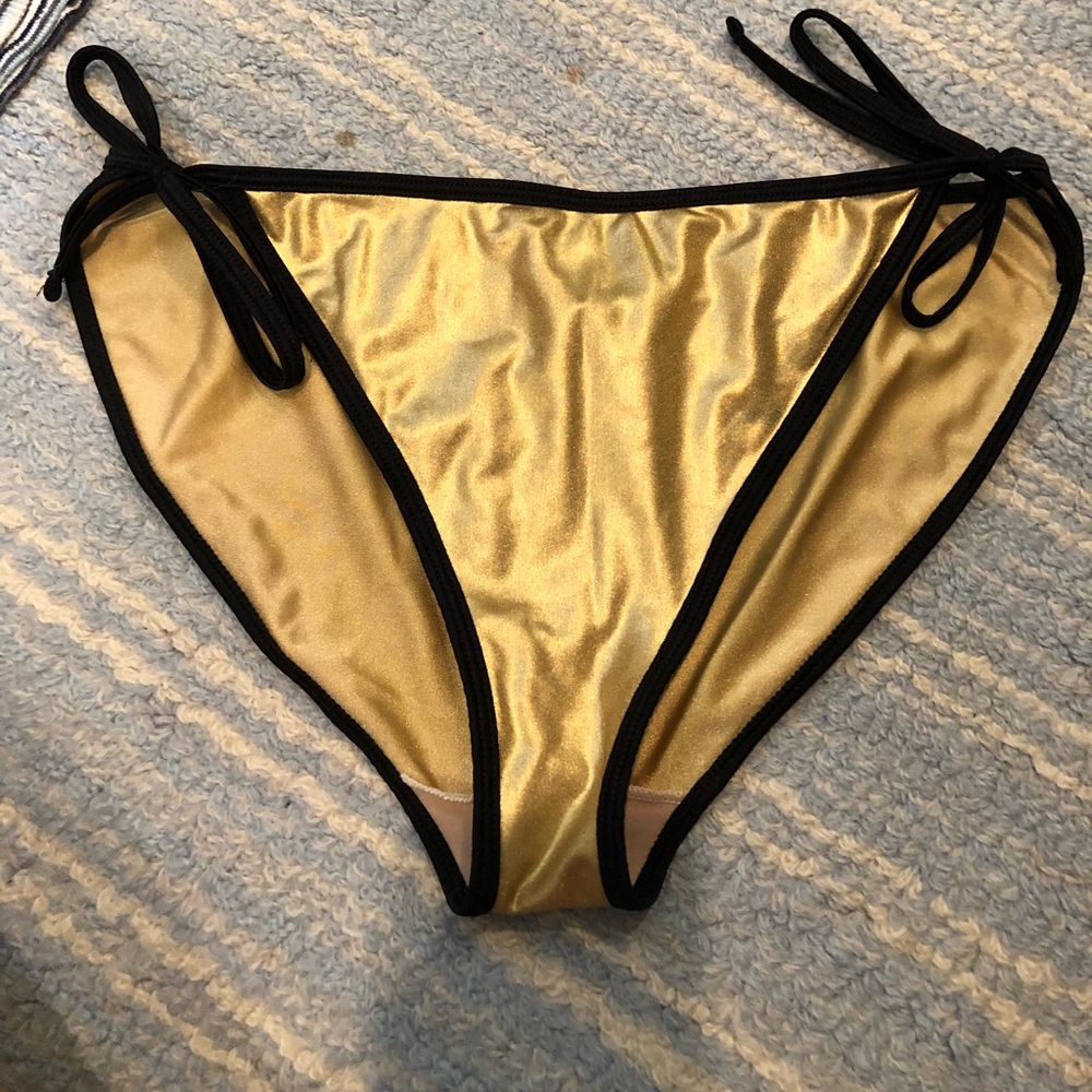 Gold bikini bottoms